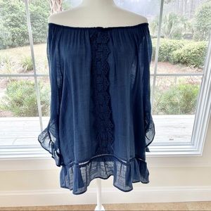 💕SOLD 💕 Counterparts Off Shoulder Tunic XL